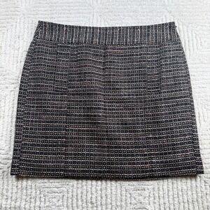 Banana Republic Tweed Mini Skirt Womens 8 Wool Plaid Academia Preppy Office Y2K